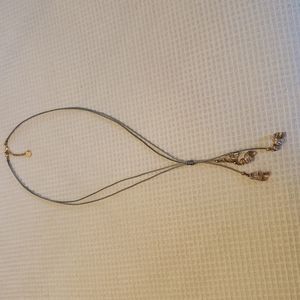Sweet Lola Long Leather Strap Necklace